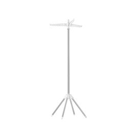 Clothes Drying Rack, Clothes Airer, Clothes Horse with 3 Arms, Space-Saving and Foldable, Indoor Rotary Drying Rack, Stainless Steel, Silver LLR510W01