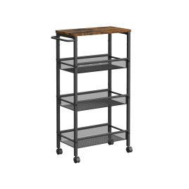 Space-Saving Kitchen Cart with Wheels