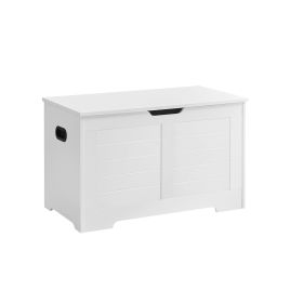 Storage Bench Matte White 40 x 80 x 46 cm