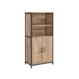 Storage Cabinet - VIVZA Freestanding Toasted Oak Storage Cabinet - Toasted Oak