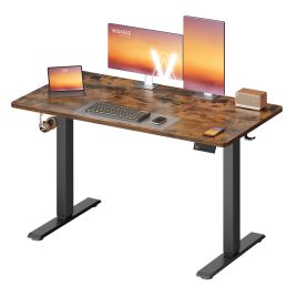 PAXTON Electric Standing Desk 120 x 60 cm - Rustic Brown
