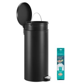 NOGOMU Metal Pedal Kitchen Bin - Ink Black