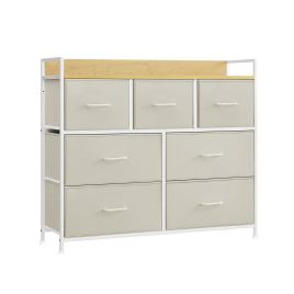 ARCNIA Oak Beige Chest of Drawer - Medium-sized, 7 Drawers