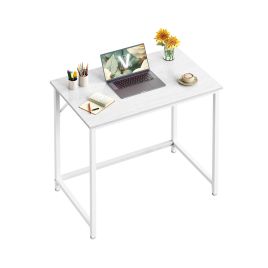 Computer Desk - FINLIA Modern Minimalist Desk with Drawer - White