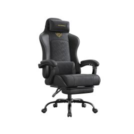 PAPIXO Ergonomic Office Chair with Footrest - Ink Black