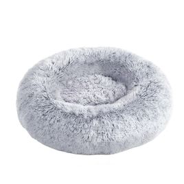 RALUKY Calming Donut Dog Bed - Grey - 70cm