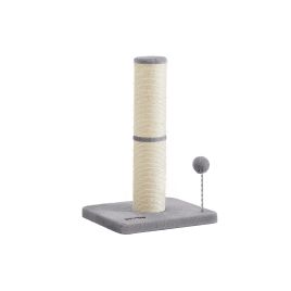 Cat Scratching Post - ZARNZA Spring Pompom 53 cm Tall - Dove Grey