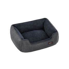 Dog Bed - GRAVAS Washable Size S Orthopedic Memory Foam - Dark Grey