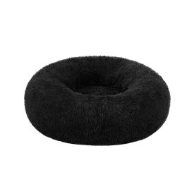 Dog Bed - GRAVAS Fluffy Calming 70 cm Diameter - Black