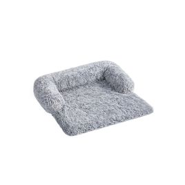 80 x 75 x 16 cm FluffyHug Dog Sofa Bed Grey Ombré