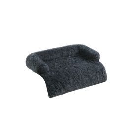 Dog Sofa Bed - MONRA FluffyHug XXL Orthopedic Bolster Bed - Dark Grey