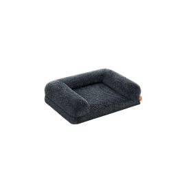 Dog Bed - MONRA FluffyHug Medium Orthopedic Memory Foam Dog Bed - Dark Grey
