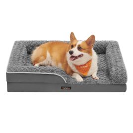 RESOKY Large Orthopaedic Dog Bed - Slate Grey