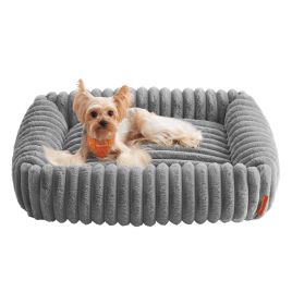 ROFARU Medium Dog Sofa Bed with Soft Padding - Dove Grey
