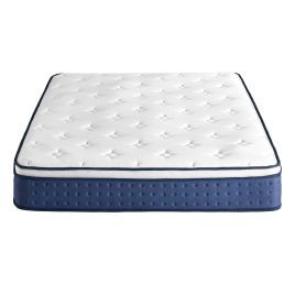 SAXUCU Double Hybrid Spring and Foam Mattress - Blue
