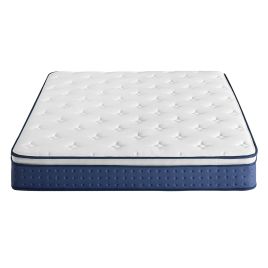 SAXUSA King Hybrid Spring and Foam Mattress - Blue