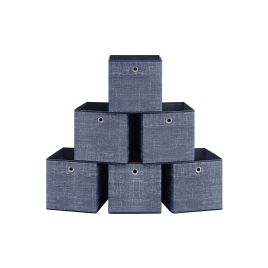 Set of 6 Non-Woven Fabric Box(30 x 30 x 30 cm) with Handle