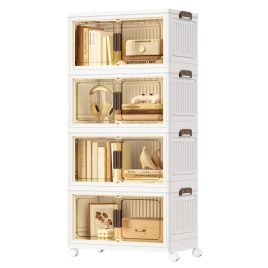 SIFOME 4 Tier Stackable Storage Boxes 220L - White