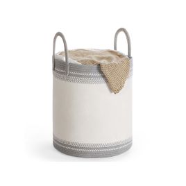 Laundry Hamper - GRAZA 60 L Storage Basket - Dove Grey