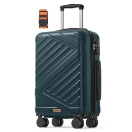 ALROSI Cabin Hard Shell Suitcase 55 cm - Slate Teal