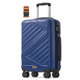 ALROSI Cabin Hard Shell Suitcase 55 cm - Bijou Blue
