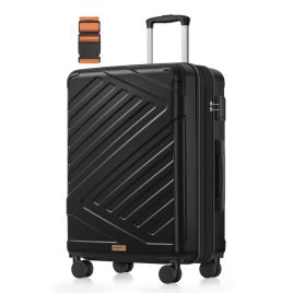 ALROSI Medium Hard Shell Suitcase 65 cm - Ink Black