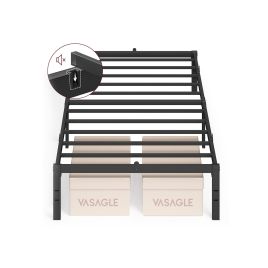 Bed Frame - FIOZA Metal Bed Frame 90 x 190 cm - Black