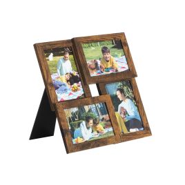 Picture Frame - VERRAH Collage 4 Frames Rustic Brown