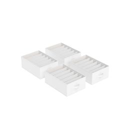 42 x 30 x 17 cm Set of 4 Drawer Organisers Classic White