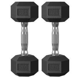 TANYXO Adjustable Hex Dumbbells - Black