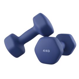 TAXARA Set of 2 Neoprene Dumbbells 4 kg - Blue