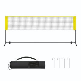 TEFORA Height Adjustable Sports Net 5 m - Yellow