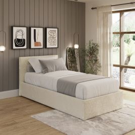 ENLIX Single End Lift Ottoman Bed with Storage - Cream