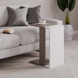 WREN C-Shaped Side Table - White