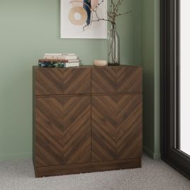Quattro Compact Sideboard - Royal Walnut