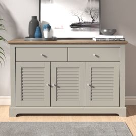 SALMERE Large Sideboard Light Grey