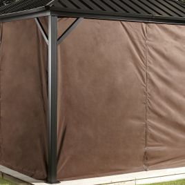 KINGSLEY Sojag Gazebo Curtains Polyester 3m x3m - Brown