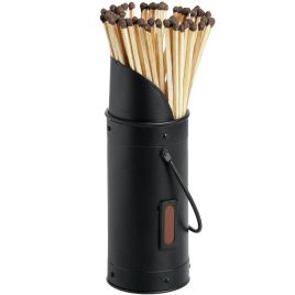 Matchstick Holder with 60 Matches - Black