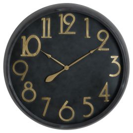 Soho Brass And Black Clock - Large