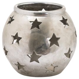 Aspen Star Small Tea Light Lantern - Silver
