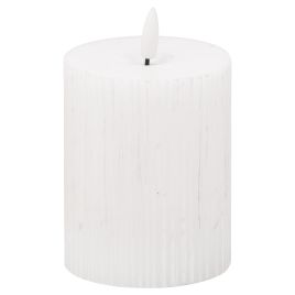 Delux Collection Natural Glow Textured Ribbed LED Candle - 3x4