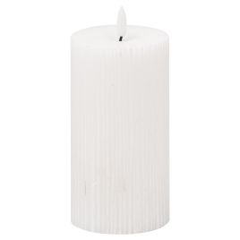 Delux Collection Natural Glow Textured Ribbed LED Candle - 3x6