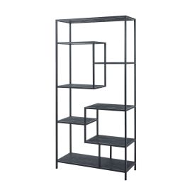 Large Black Multi Shelf Unit - Black