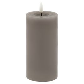 Delux Collection Melt Effect Grey LED Wax Candle - 3x6