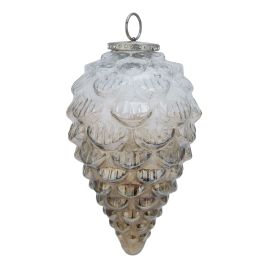 Coffee Ombro Pine Cone Bauble