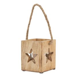 Natu Wooden Star Tealight Holder - Small