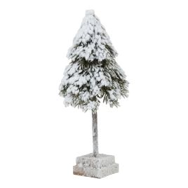 Snowo Cedar Tree On Wood Block - Small