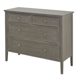 SOAUMI Grey Chest of Drawer - Large-sized, 4 Drawers