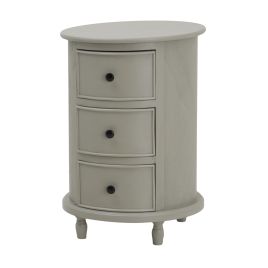 Camdo 3 Drawer Round Side Table