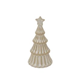 Alvo Ceramic Snowy Layered Tree With Star